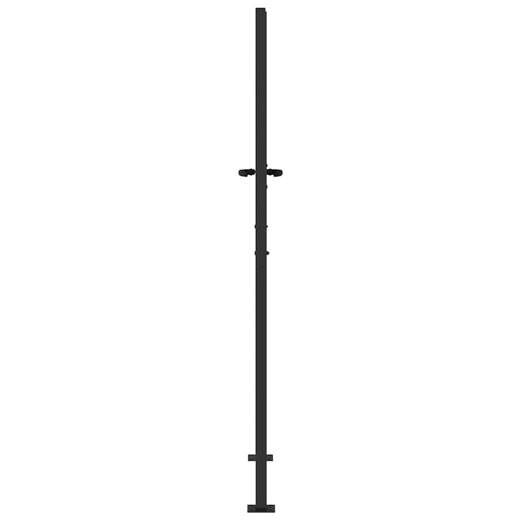 Haveport med lås Sort 110 x 180 cm Pulverlakeret stål