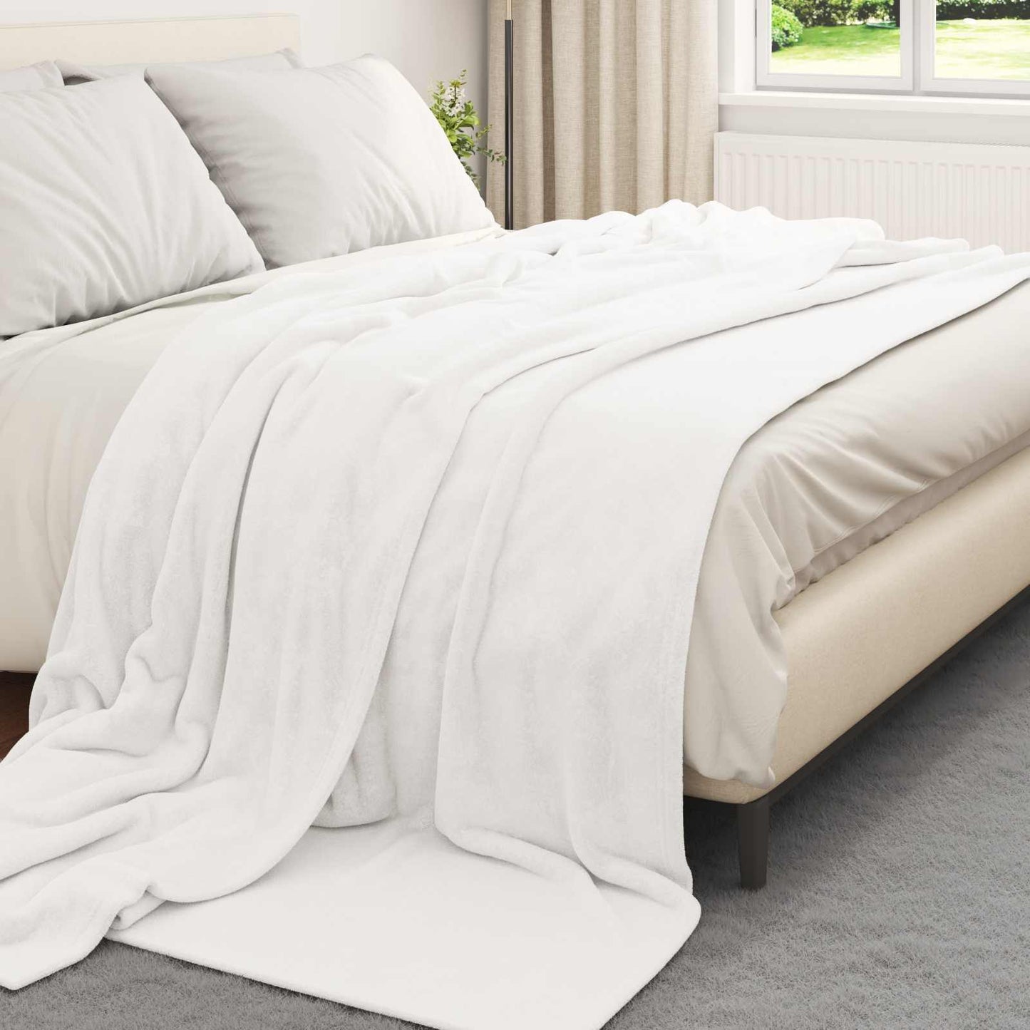 Tæppe Hvid 240 x 270 cm 1.69 kg Fleece