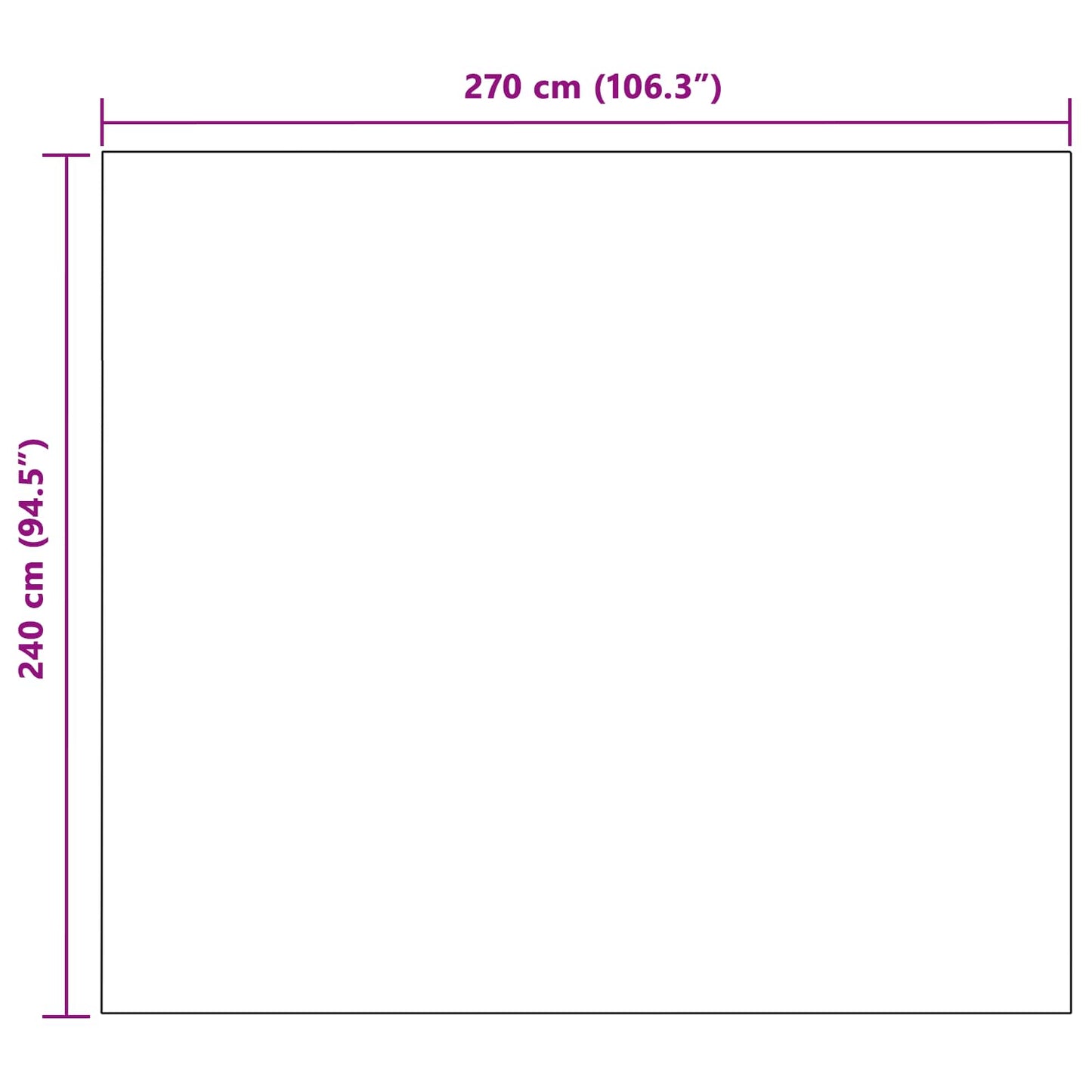 Tæppe Hvid 240 x 270 cm 1.69 kg Fleece