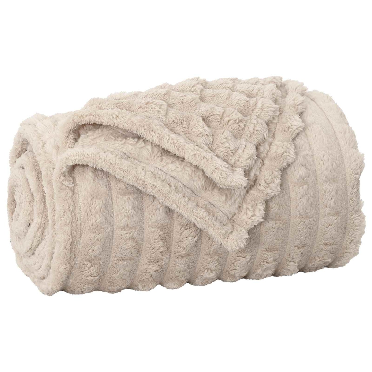 Tæppe Beige 200 x 150 cm 0.8 kg Fleece
