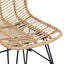 Barstol 2 stk. Naturfarvet 44,5 x 54,5 x 97,5 cm Rattan og Jern