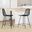 Barstol 2 stk. Sort 44,5 x 54,5 x 97,5 cm Rattan og Jern