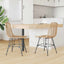 Spisestuestol 2 stk. Rattan og Jern Naturfarvet