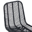 Spisestuestol 2 stk. Rattan og Jern Sort 44 x 54,5 x 85 cm
