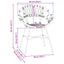 Spisestuestol 2 stk. Rattan og Jern Naturfarvet 54 x 65 x 82 cm