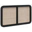 Hovedgærde med hovedgærde Sort 100 x 55 x 3 cm Rattan