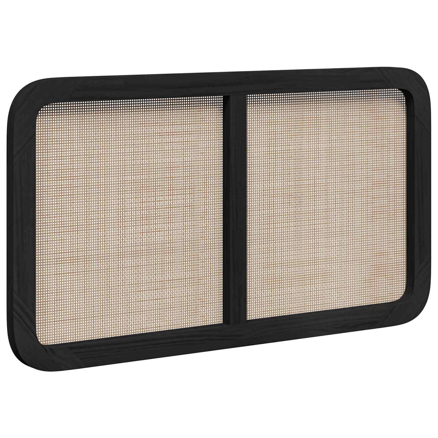 Hovedgærde med hovedgærde Sort 100 x 55 x 3 cm Rattan