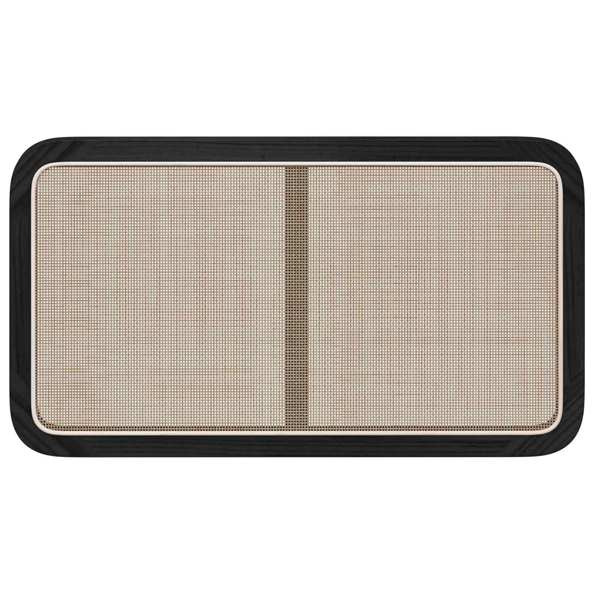 Hovedgærde med hovedgærde Sort 100 x 55 x 3 cm Rattan
