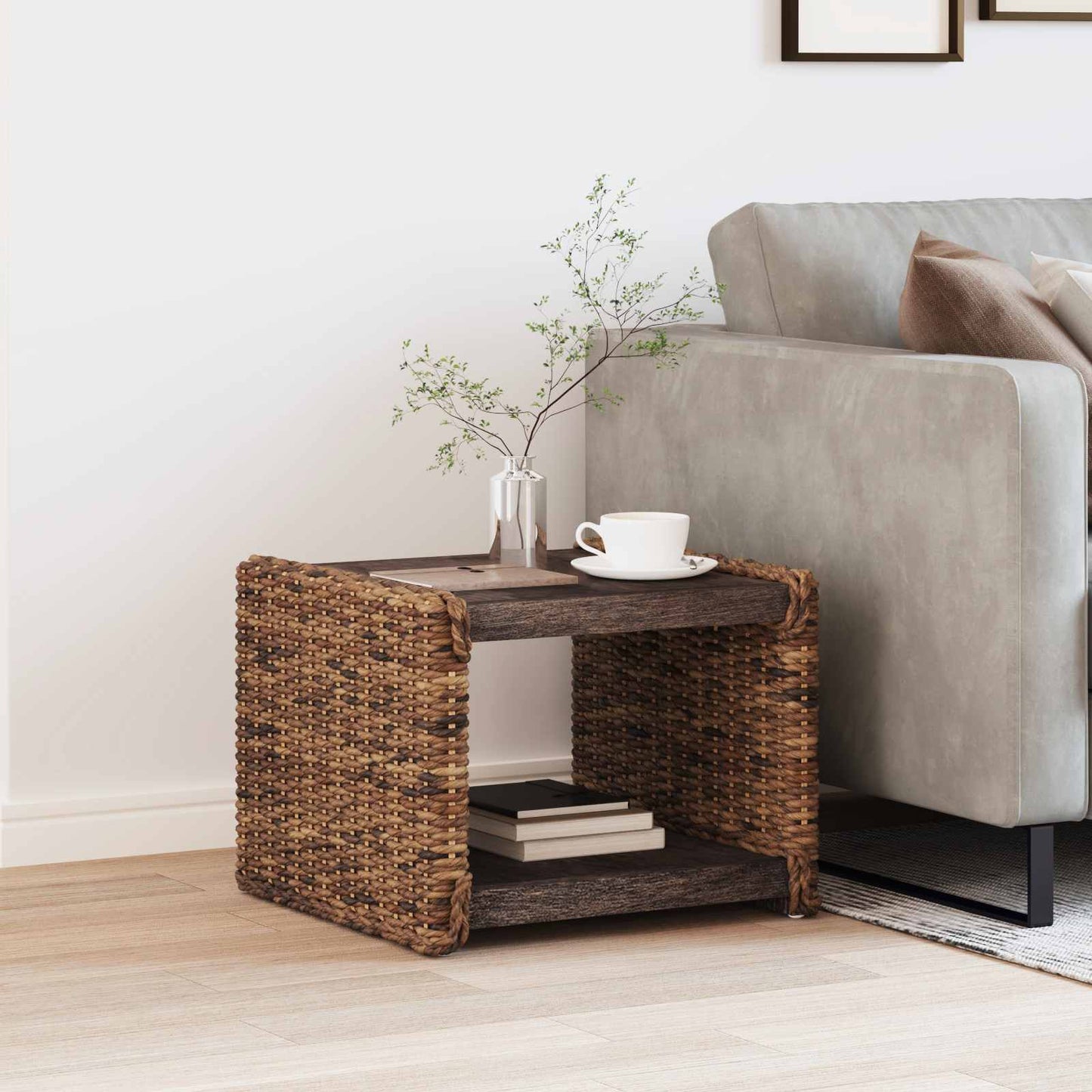 Sofabord Naturfarvet 45 x 45 x 45 cm Massiv Mahogni