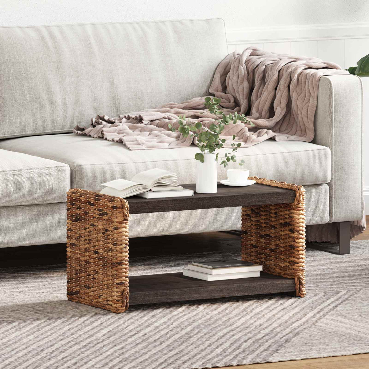 Sofabord Naturfarvet 70 x 35 x 35 cm Massiv Mahogni