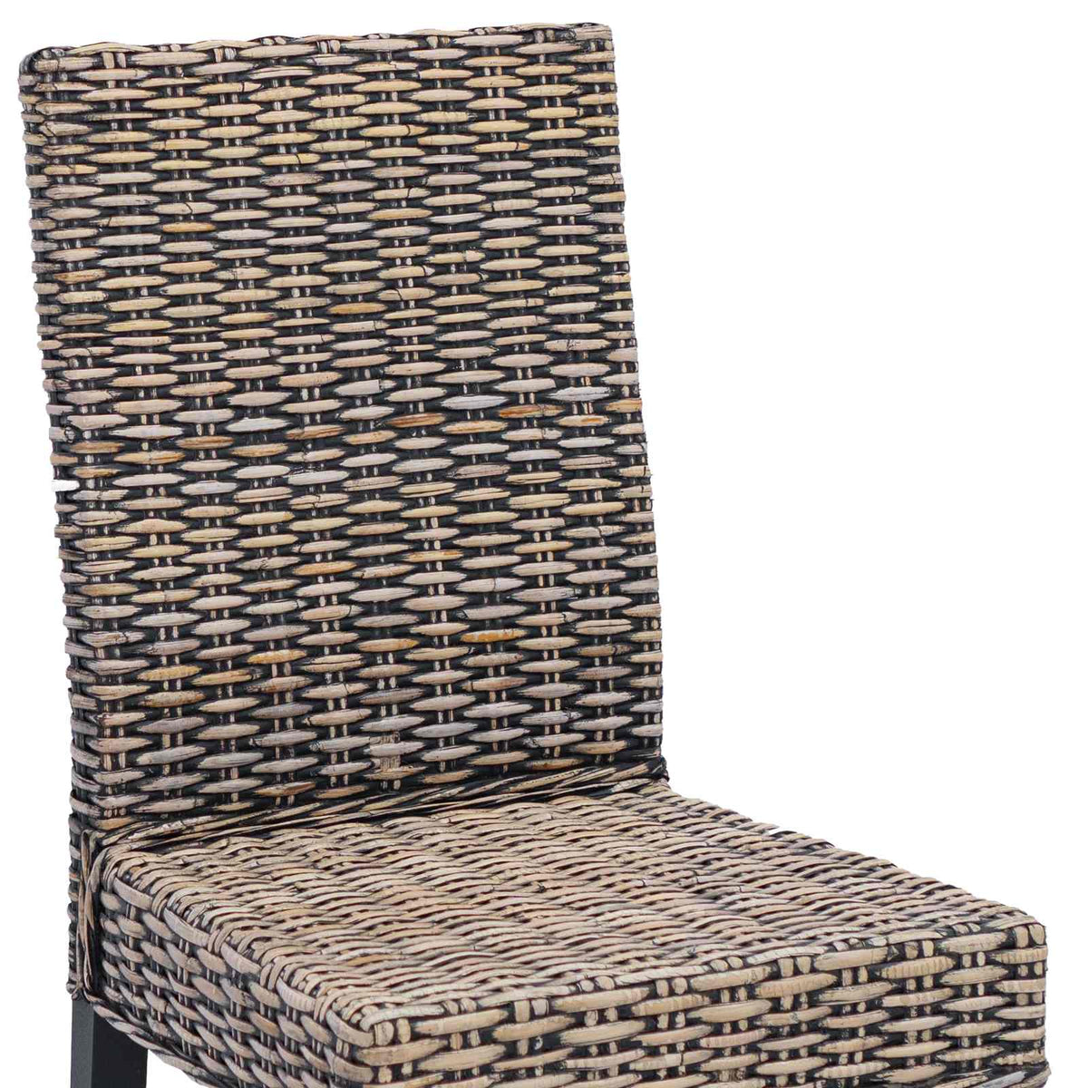 Spisestuestol GENDT 2 stk. Kubu Rattan og massiv mahogni træ