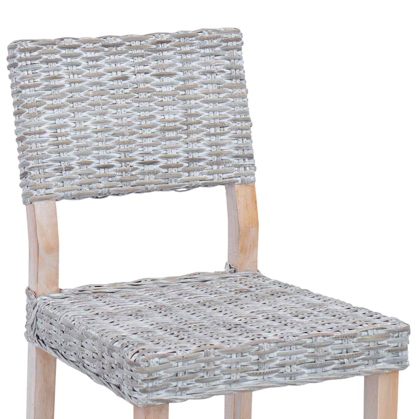 Spisestuestol GENDT 2 stk. Kubu rattan Hvidvask 46 x 55 x 84 cm