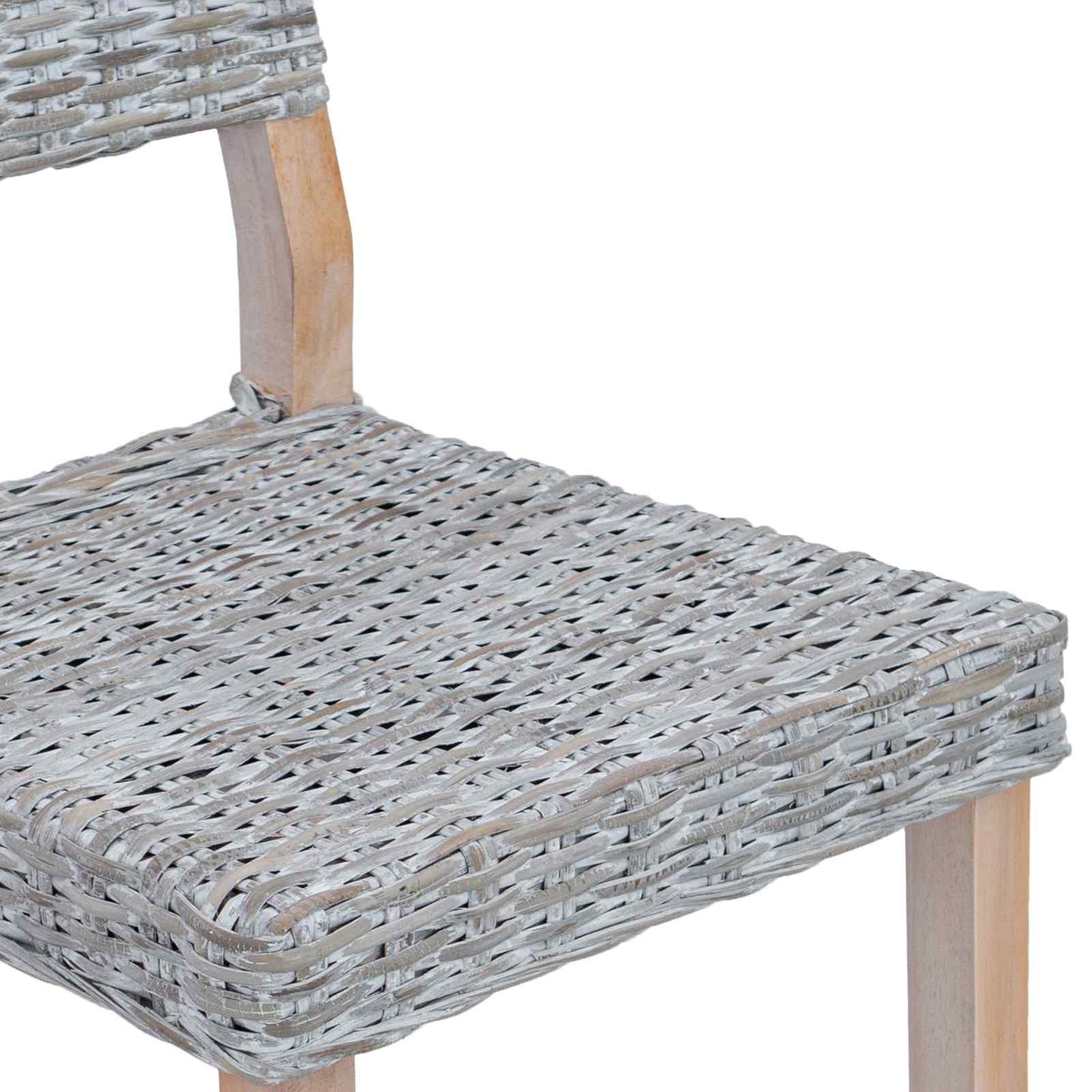 Spisestuestol GENDT 2 stk. Kubu rattan Hvidvask 46 x 55 x 84 cm