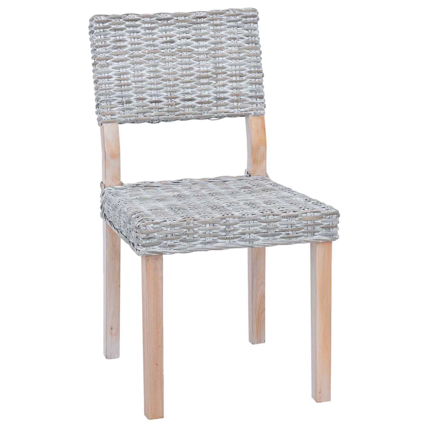 Spisestuestol GENDT 2 stk. Kubu rattan Hvidvask 46 x 55 x 84 cm