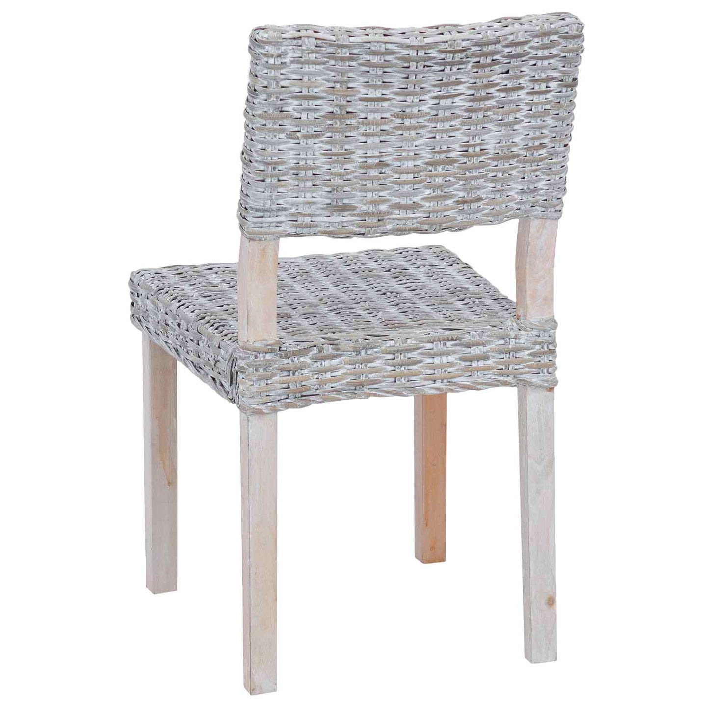 Spisestuestol GENDT 2 stk. Kubu rattan Hvidvask 46 x 55 x 84 cm