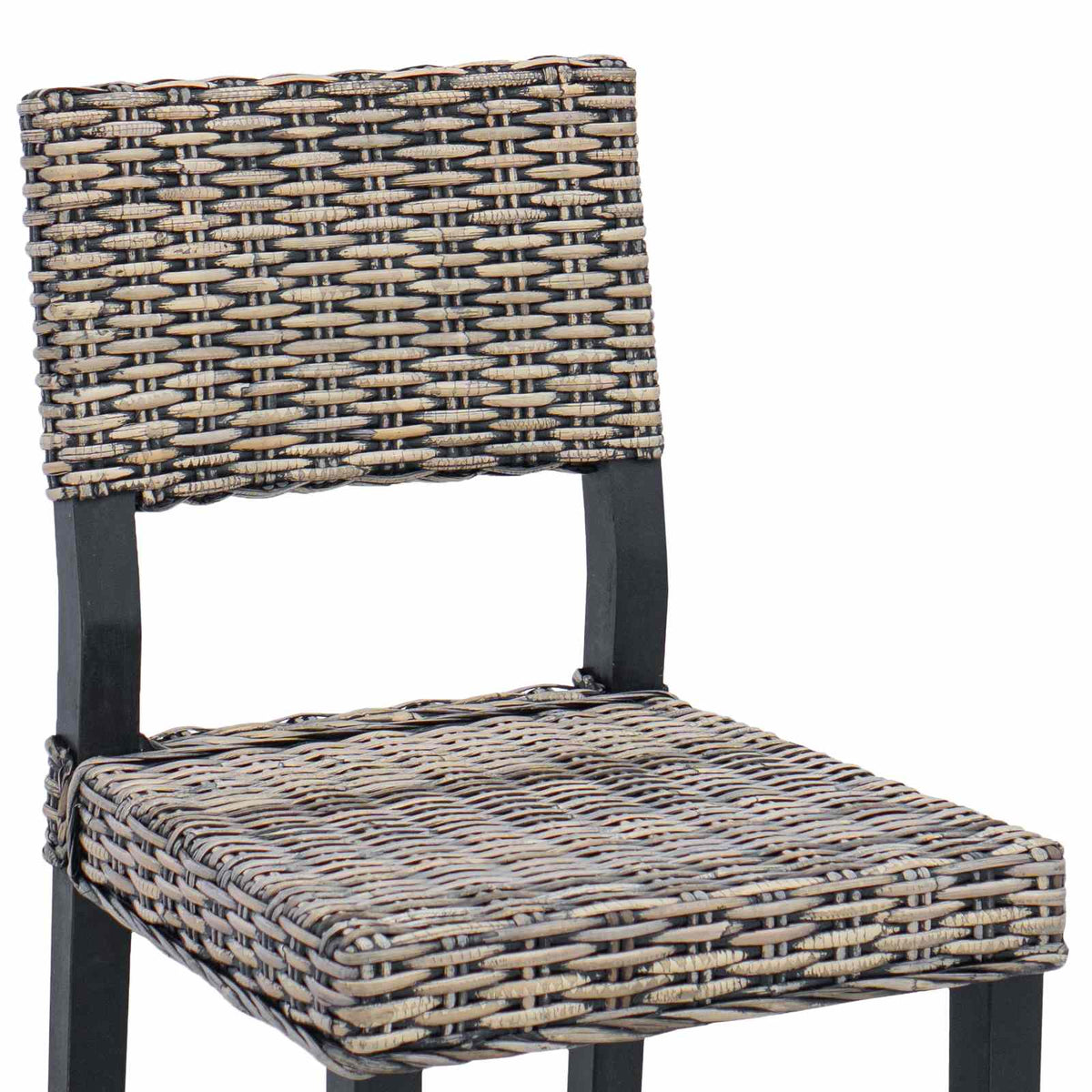 Spisestuestol GENDT 2 stk. Kubu rattan Sorte vask