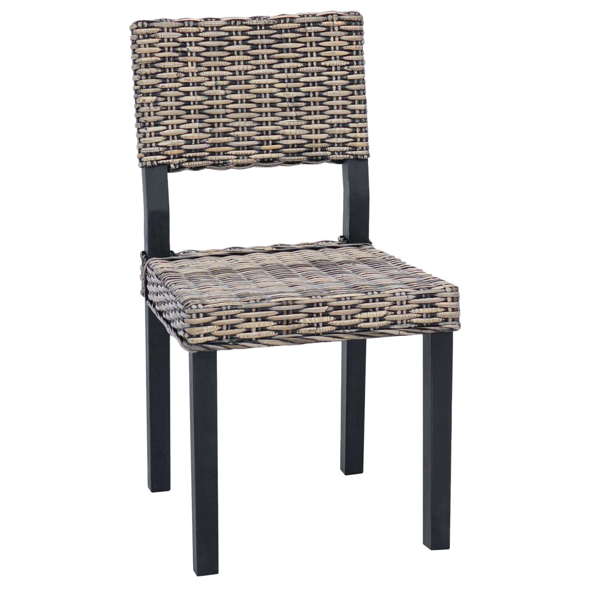 Spisestuestol GENDT 2 stk. Kubu rattan Sorte vask