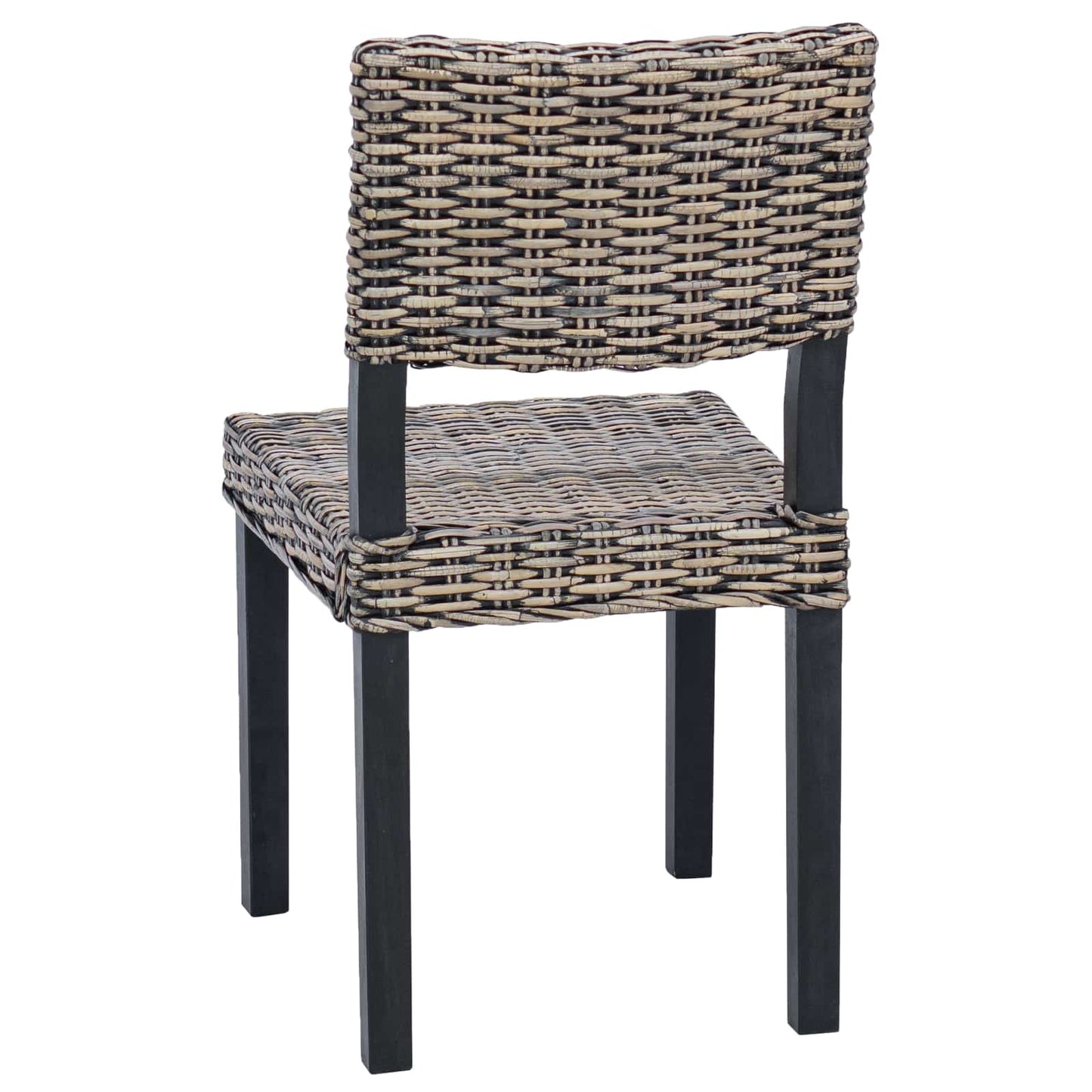 Spisestuestol GENDT 2 stk. Kubu rattan Sorte vask