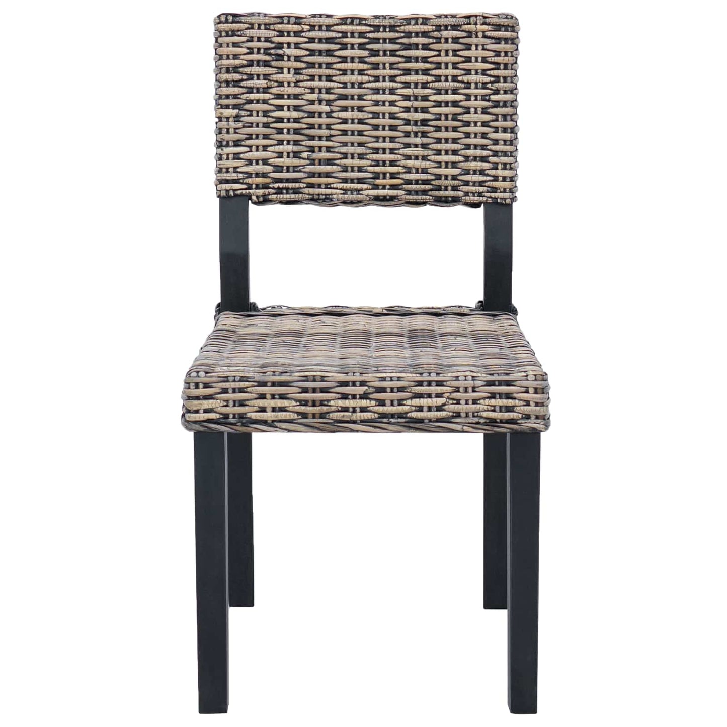 Spisestuestol GENDT 2 stk. Kubu rattan Sorte vask