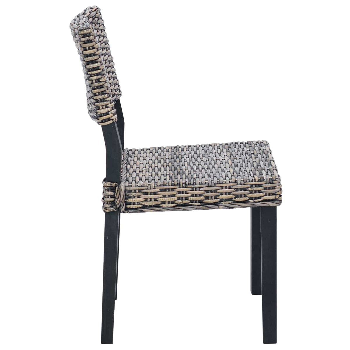 Spisestuestol GENDT 2 stk. Kubu rattan Sorte vask