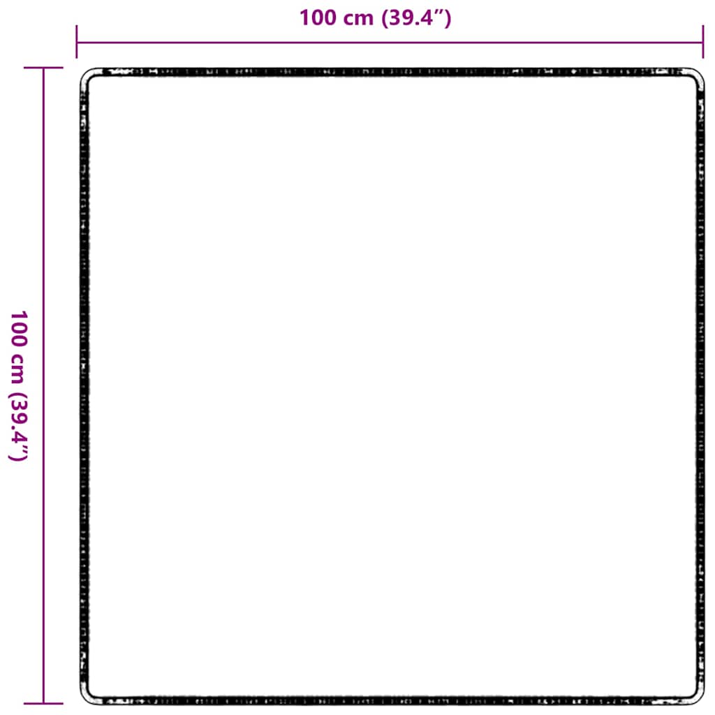 Tæppe Runner Antracit 100 x 100 cm 100% Polypropylen