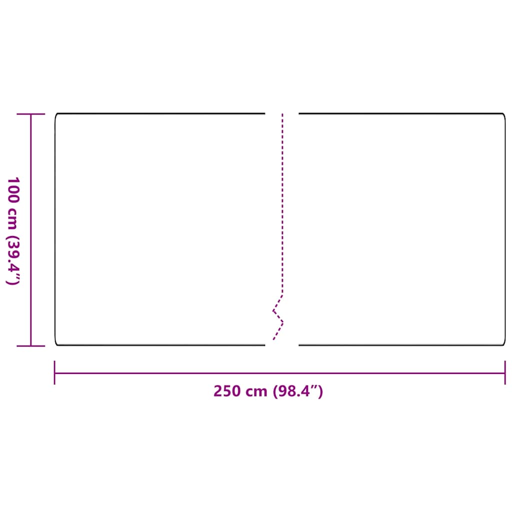 Tæppe Runner Antracit 100 x 250 cm 100% Polypropylen