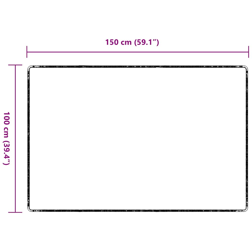 Tæppe Runner Mørkegrå 100 x 150 cm 100% Polypropylen