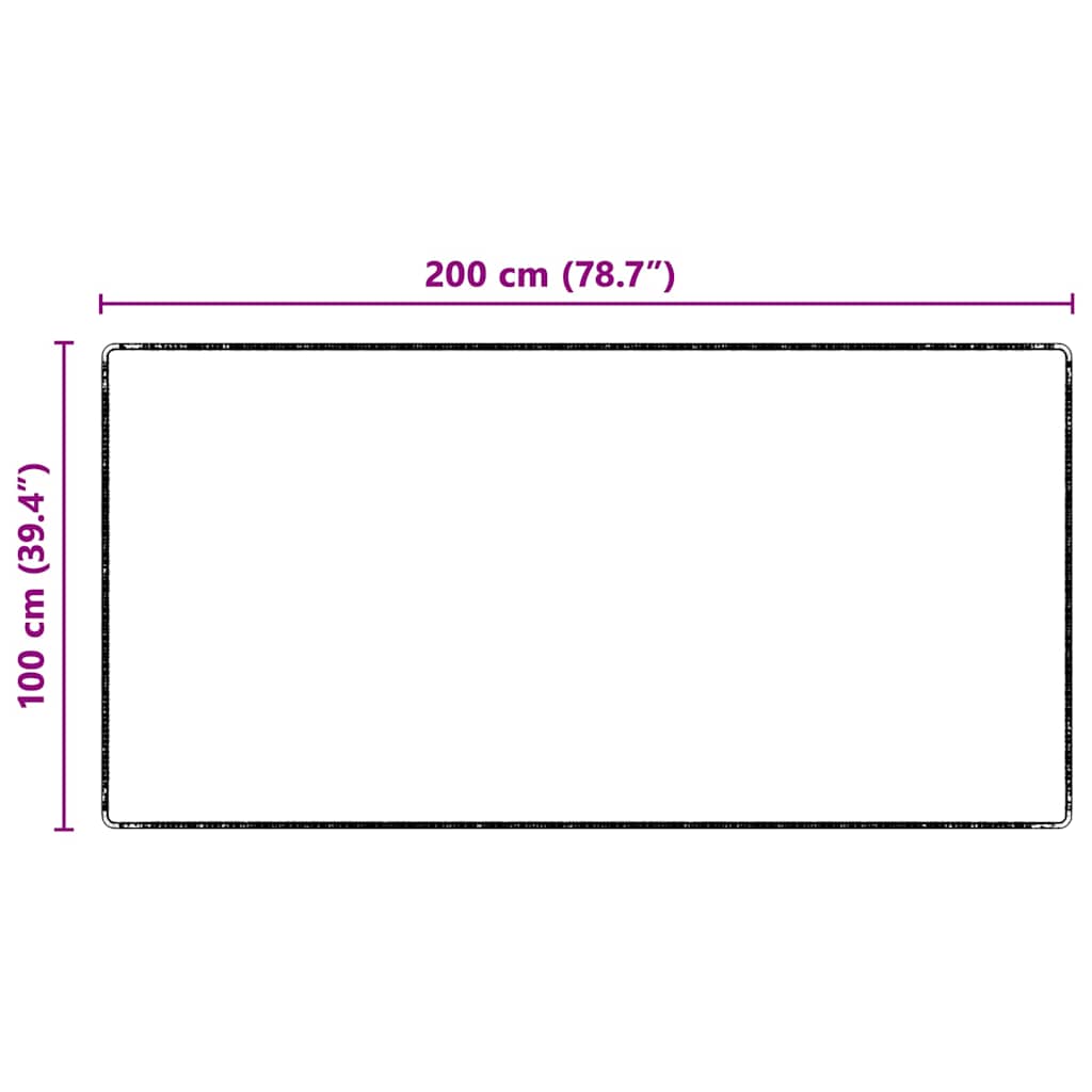 Tæppe Runner Lysegrå 100 x 200 cm 100% Polypropylen