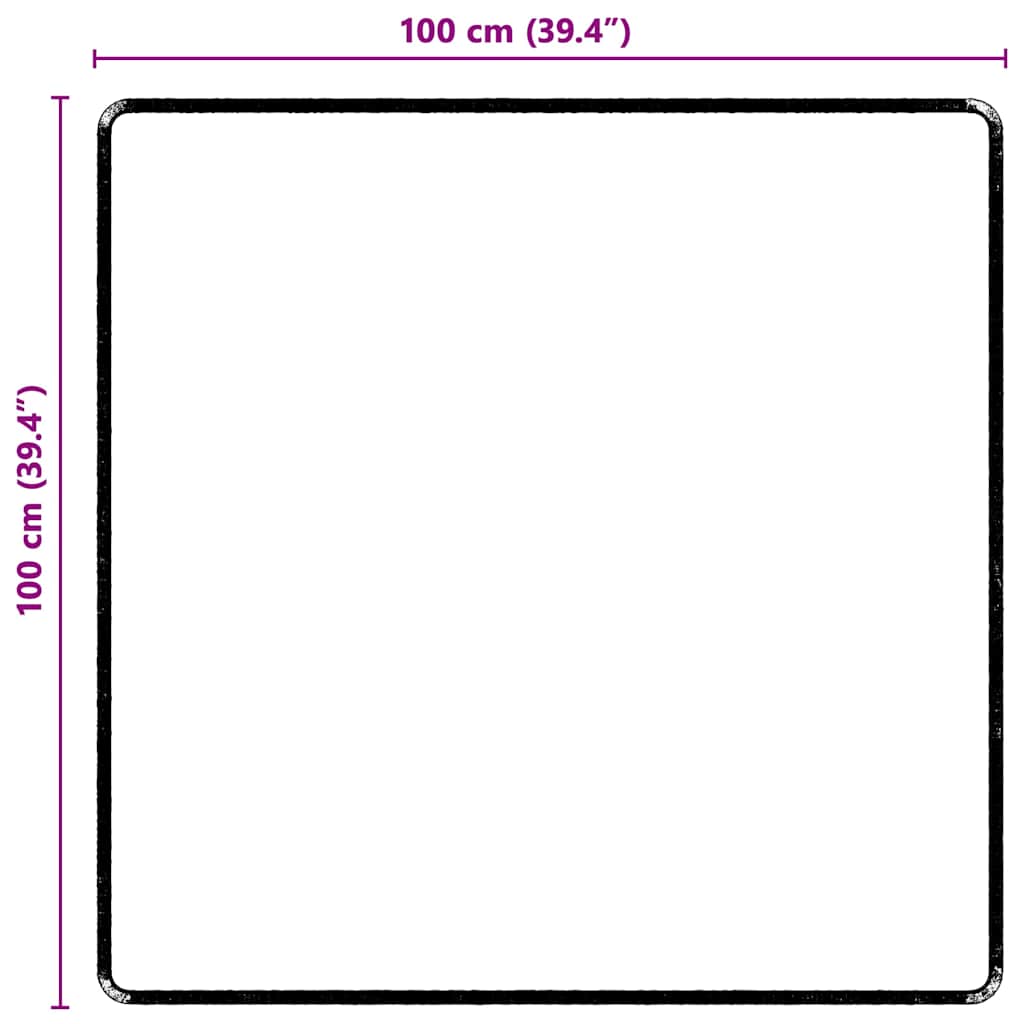 Tæppe Runner Grå 100 x 100 cm 100% Polypropylen Tuft