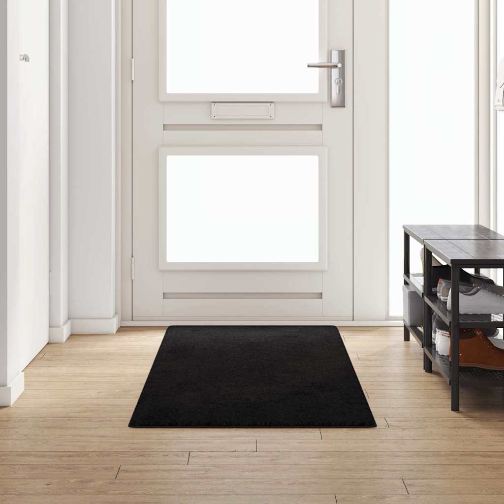 Tæppe Runner Sort 80 x 250 cm 100% Polypropylen Tuft