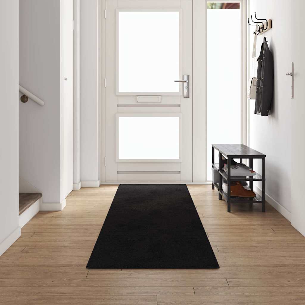Tæppe Runner Sort 80 x 500 cm 100% Polypropylen Tuft