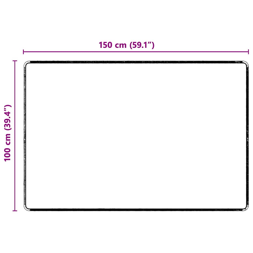 Tæppe Runner Sort 100 x 150 cm 100% Polypropylen Tuft