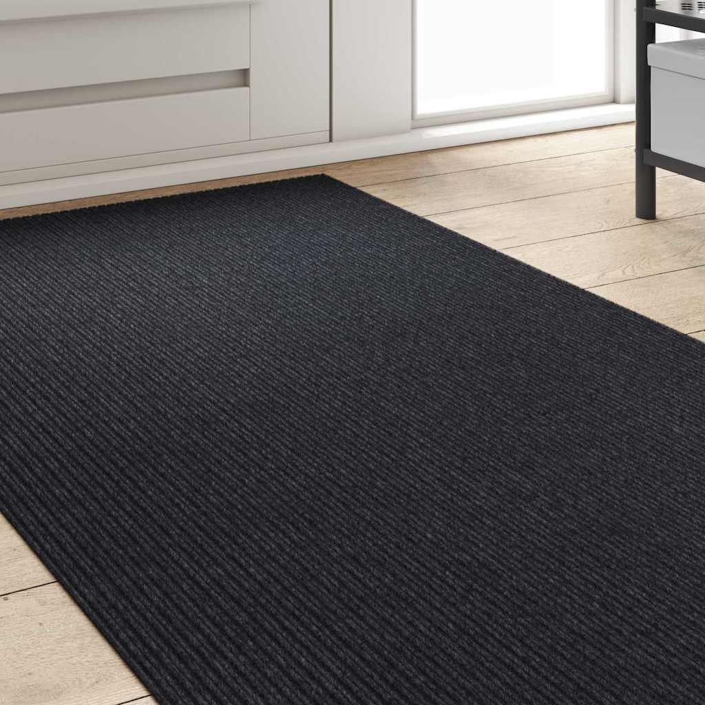 Tæppe Runner Antracit 80 x 250 cm Stof