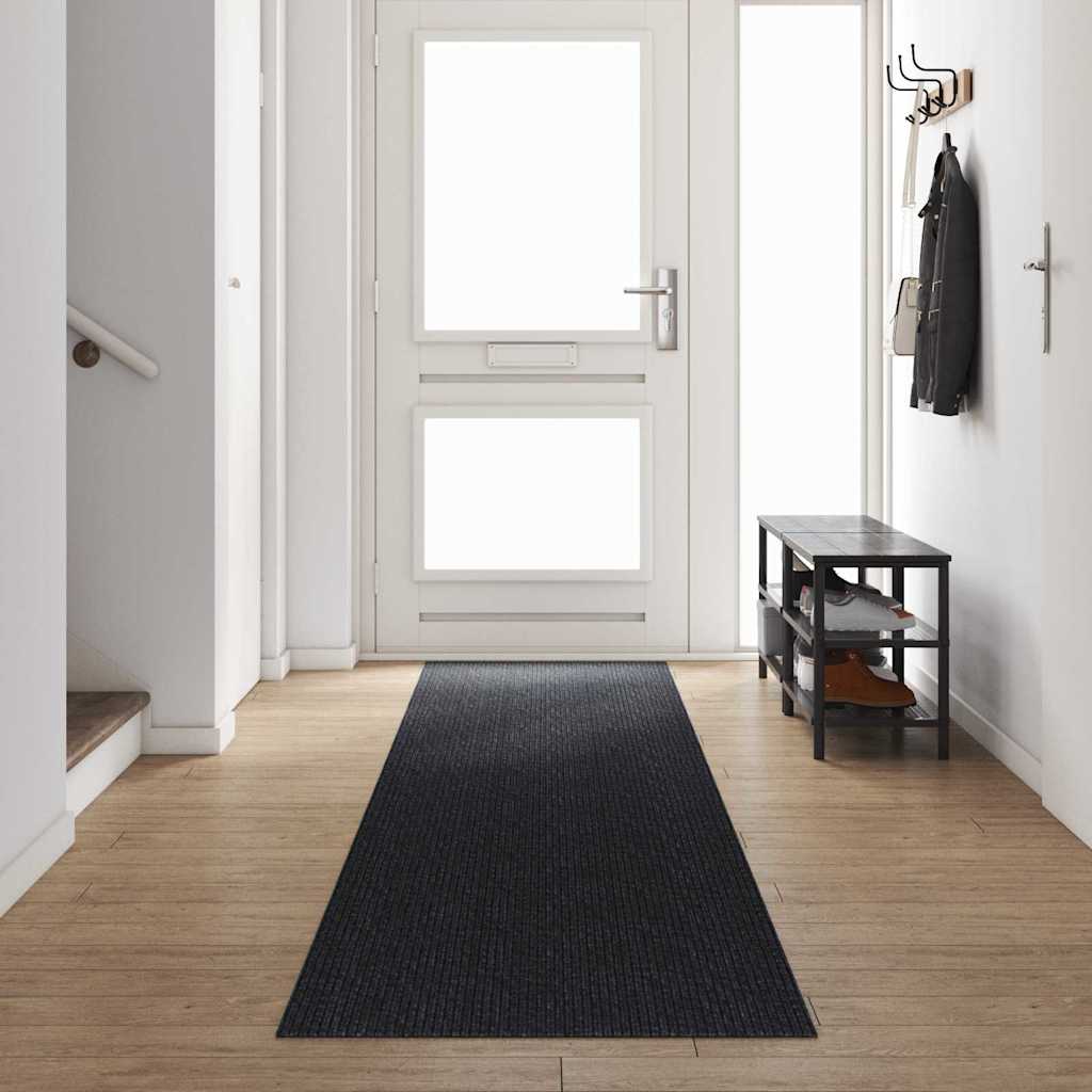 Tæppe Runner Antracit 80 x 500 cm Stof