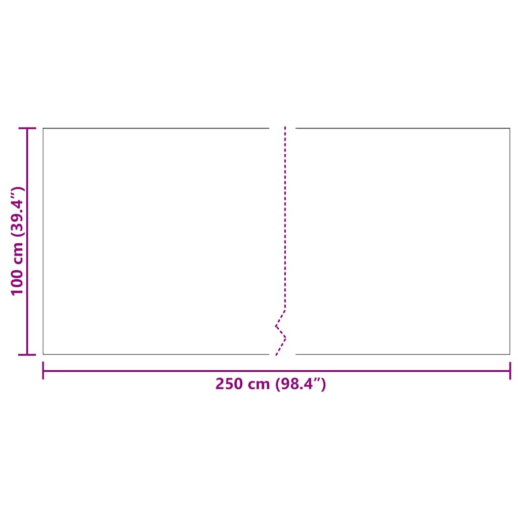 Tæppe Runner Lysegrå 100 x 250 cm Stof