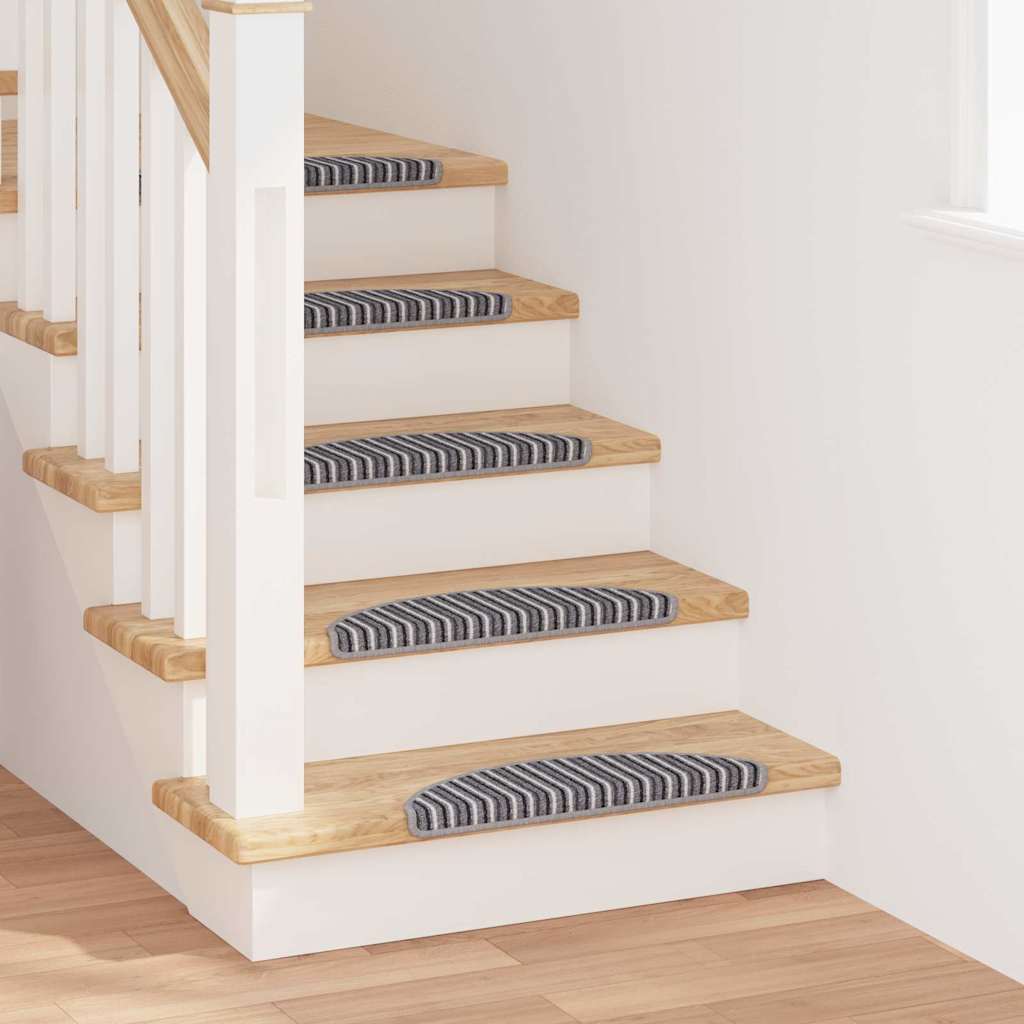 Selvklæbende Trappemåtter 15 stk. 56 x 17 x 3 cm Non-Slip Grå