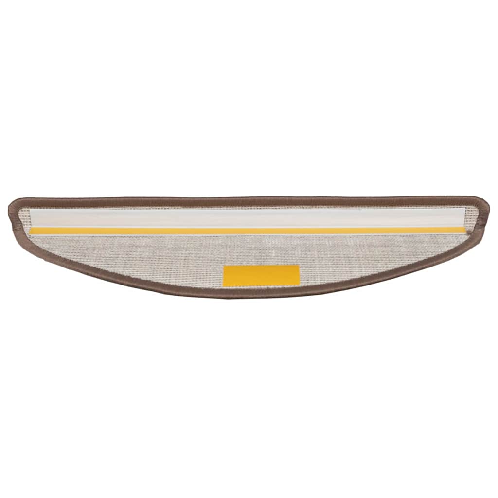Selvklæbende Trappemåtter 15 stk. 56 x 17 x 3 cm Non-Slip Brun