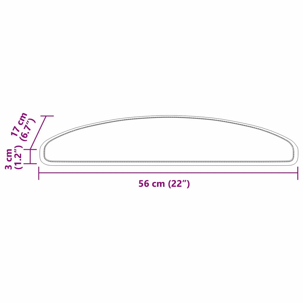 Selvklæbende Trappemåtter 15 stk. 56 x 17 x 3 cm Non-Slip Brun