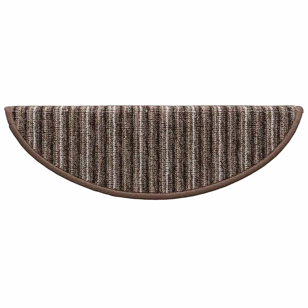 Selvklæbende Trappemåtter 15 stk. 56 x 17 x 3 cm Non-Slip Brun