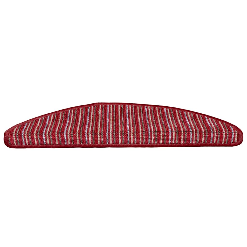 Selvklæbende Trappemåtter 15 stk. 56 x 17 x 3 cm Non-Slip Rød
