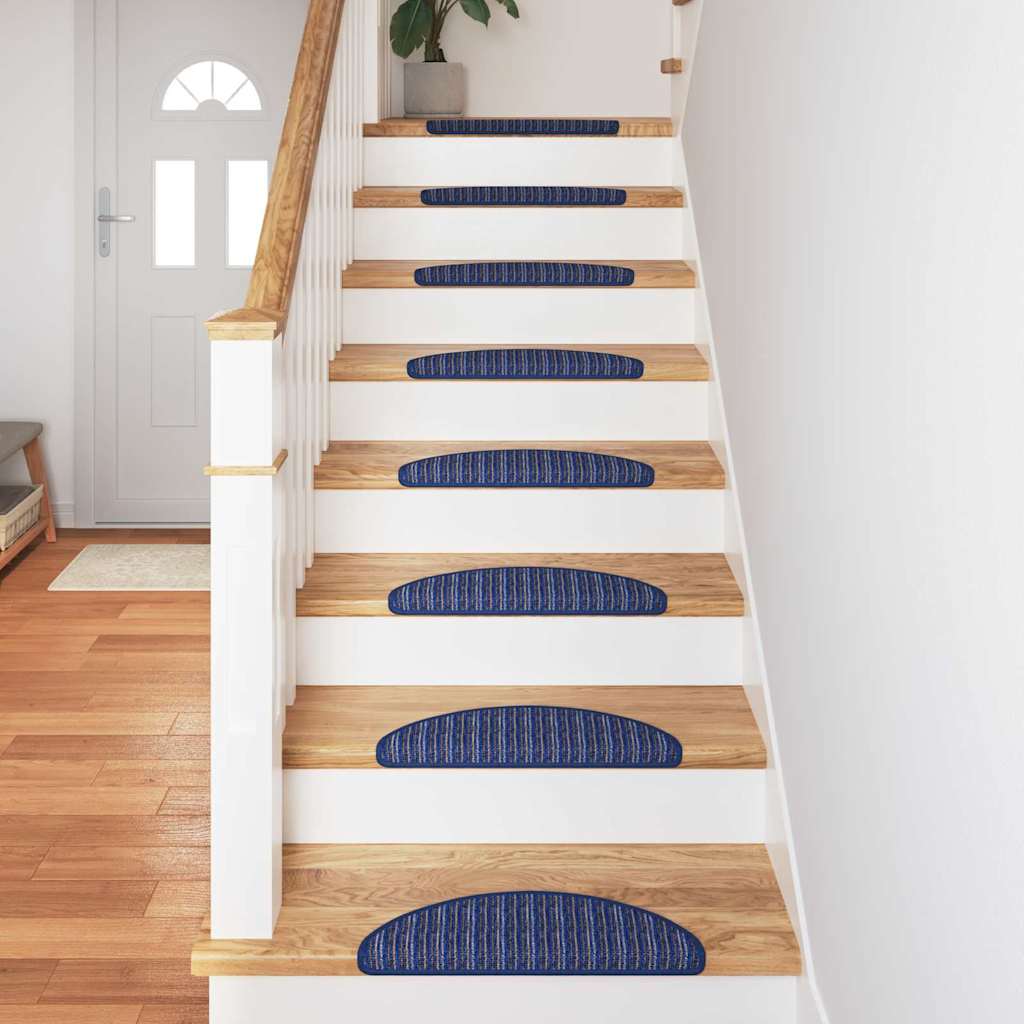 Selvklæbende Trappemåtter 15 stk. 56 x 17 x 3 cm Non-Slip Blå