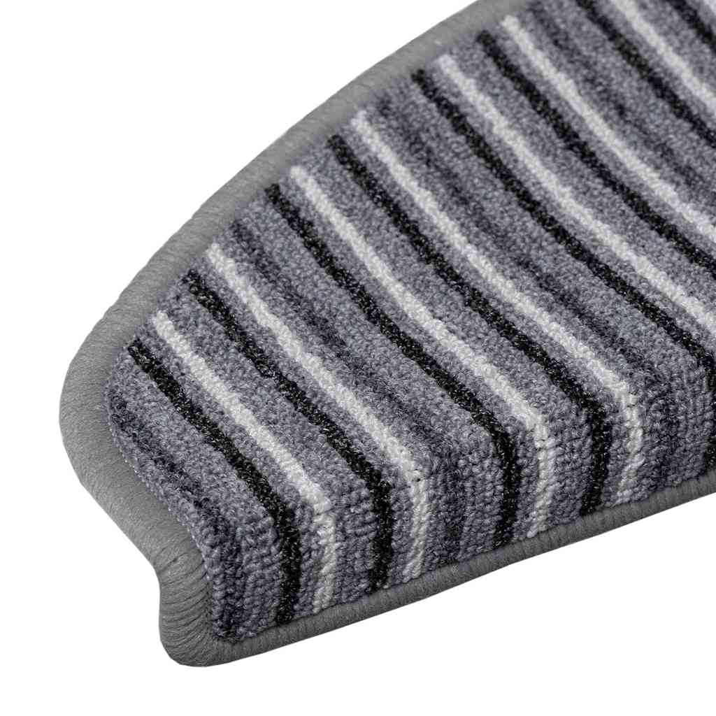 Selvklæbende Trappemåtter 15 stk. 65 x 21 x 4 cm Non-Slip Grå