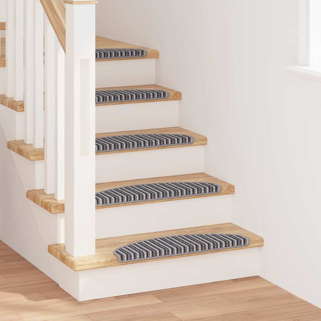 Selvklæbende Trappemåtter 15 stk. 65 x 21 x 4 cm Non-Slip Grå