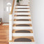 Selvklæbende Trappemåtter 15 stk. 65 x 21 x 4 cm Non-Slip Brun