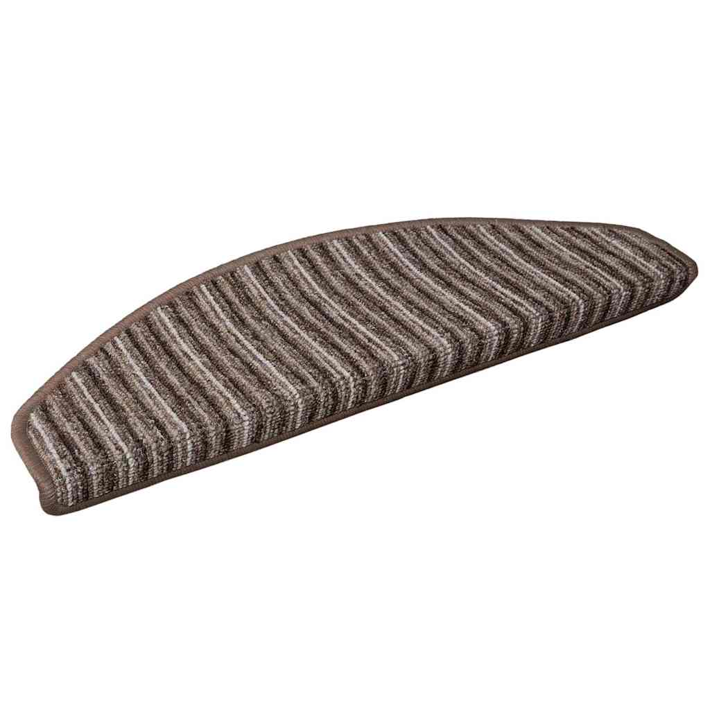 Selvklæbende Trappemåtter 15 stk. 65 x 21 x 4 cm Non-Slip Brun