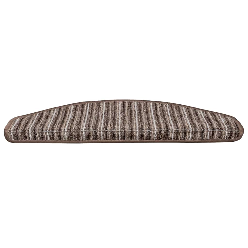 Selvklæbende Trappemåtter 15 stk. 65 x 21 x 4 cm Non-Slip Brun