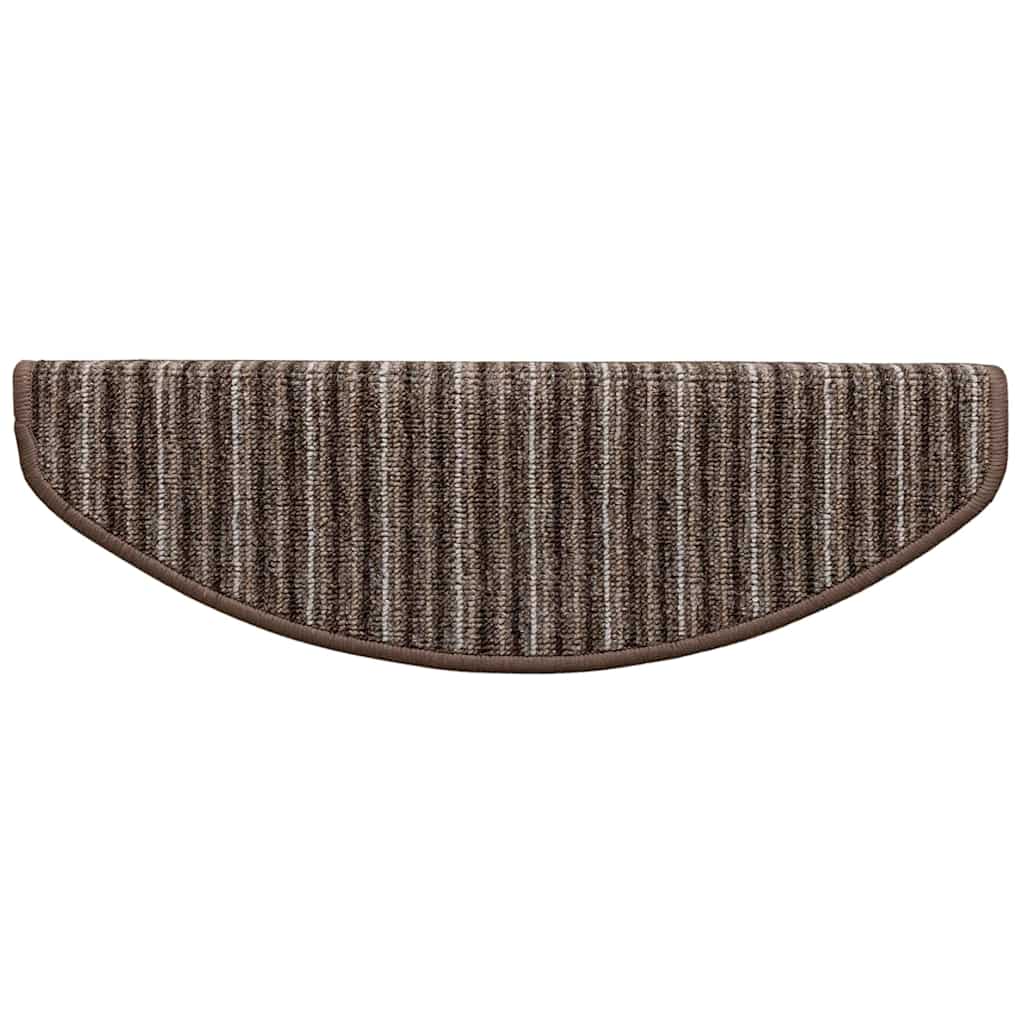 Selvklæbende Trappemåtter 15 stk. 65 x 21 x 4 cm Non-Slip Brun