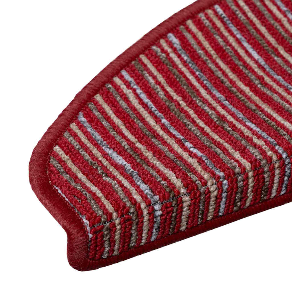 Selvklæbende Trappemåtter 15 stk. 65 x 21 x 4 cm Non-Slip Rød