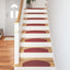 Selvklæbende Trappemåtter 15 stk. 65 x 21 x 4 cm Non-Slip Rød