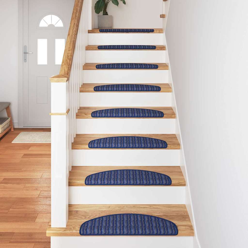 Selvklæbende Trappemåtter 15 stk. 65 x 21 x 4 cm Non-Slip Blå